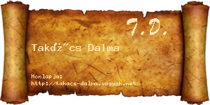 Takács Dalma névjegykártya