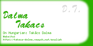 dalma takacs business card